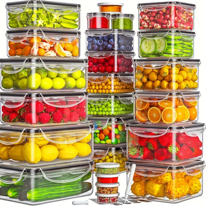 48-Piece Food Storage Set for Pantry & Kitchen Organization