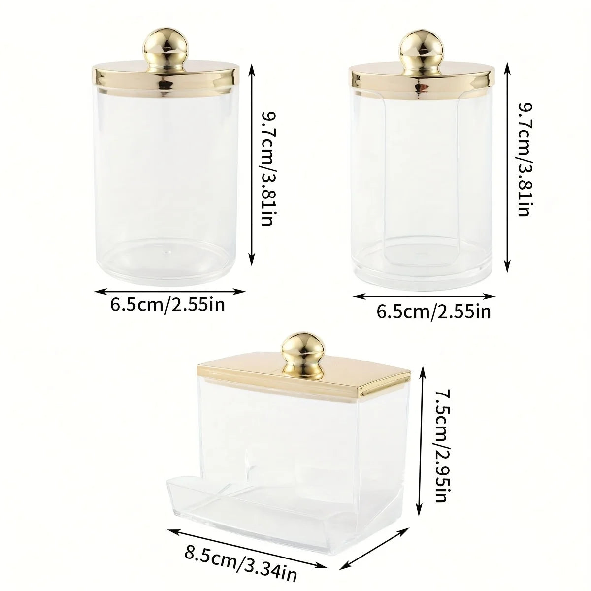 Qtip & Cotton Pad Dispenser for Bathroom Organization