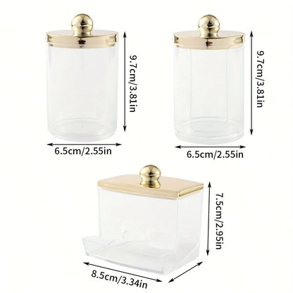 Qtip & Cotton Pad Dispenser for Bathroom Organization