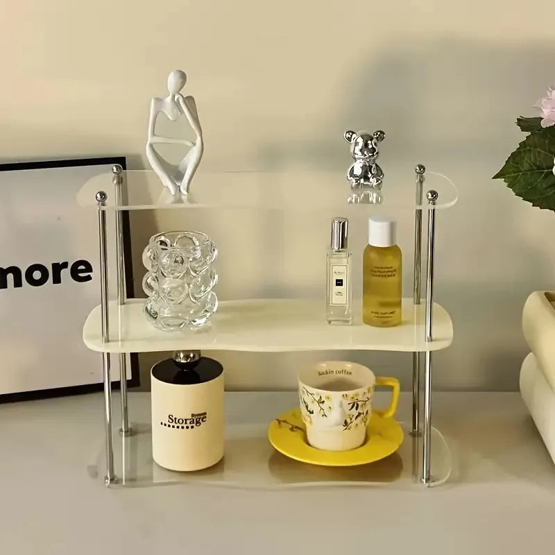 Clear Acrylic Storage Rack – Perfume & Cosmetic Organizer